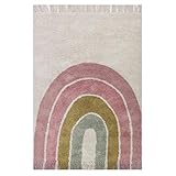 Little Dutch RU10210300 Teppich Regenbogen beige rosa ockergelb Mint 130x90