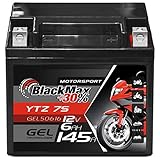 BlackMax YTZ7S Motorradbatterie GEL 12V 6Ah TTZ7S-BS Batterie YTZ7-S GEL12-7Z-S