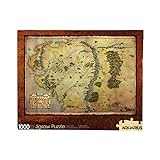 Aquarius 65388 The Hobbit Mittelerd-Karte 1000 Teile Puzzle 710 mm x 510 mm, Mehrfarbig