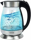 Wasserkocher Verda mit LED-Beleuchtung 1,7L 2200W Glas SN0617L-7