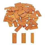 PandaHall 60 STK. Leere Holzanhänger, Undyed Rectangle Bamboo Geschenkanhänger Namensschilder Hang Labels Schlüsselanhänger Für Weinflaschen Arts Crafts Home D