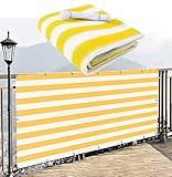 GZGLZDQ Balkon Sichtschutz mit Ösen, Zaun Deck Sichtschutz Abdeckung UV Sunblock Wind Kind Sicheren Schutz mit Kabelbindern (Color : Orange, Size : 90x150cm)