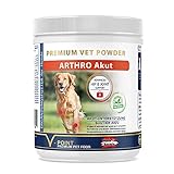 V-POINT ARTHRO Akut für Hunde bei Gelenkschmerzen akut schmerzhaften Beschwerden Premium Kräuterpulver mit Teufelskralle Ingwer Hagebutte Weidenrinde Gelenkpulver (250 g)