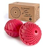 ProfessionalTree Waschball für Waschmaschine - 2 Stück – Waschkugel für Waschmaschine mit Keramikperlen - Waschen ohne Waschmittel - Pinker Eco Waschball mit Lavendel D