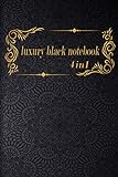 luxury black notebook 4 in 1: luxury . black cover; notebook 4 in 1 ; grid ; blank; dotted: lined ;6*9 inches ; 100 pag