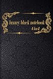 luxury black notebook 4 in 1: luxury . black cover; notebook 4 in 1 ; grid ; blank; dotted: lined ;6*9 inches ; 100 pag