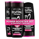 L'Oréal Paris Elvital Full Resist Haarpflege Set - 2 Shampoos + 1 C