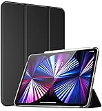 TiMOVO Hülle für New iPad Pro 11 inch 2021 (3rd Gen), (Unterstützt 2. Gen iPencil Aufladen) Schlank Magnet Schutzhülle mit Transparenter Rückseite, Auto Schlaf/Wach Case - Schw