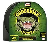 Pattex Crocodile Power Klebeband, starkes Gewebeband mit doppelter Dicke, extreme Widerstandsfähigkeit für schwierigste Reparaturen, Duct Tape für verschiedene Materialien, schwarz, 1 x 30
