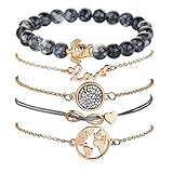 Carry stone Böhmische Frauen Armbänder Set Armreifen Mädchen Mode Brief Schildkröten Drop Strand Armbänder Sets Schmuck Party Geschenke Nützlich und Prak