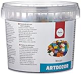 Rayher Artdecor Mosaik Mix 1x1cm, ca.1500Stück, Dose 1kg , Bunt gemischt, 1453049