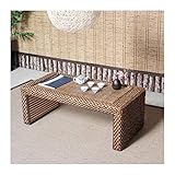 beistelltisch Rattan Massiv Beistelltisch Wohnzimmer Kleine Teetisch Möbel Beistelltisch Tragbarer Freizeit Stehen Kaffee Beistelltisch, 23,6 „x 17,7“ x 11,8' Couchtisch ( Color : Brown )