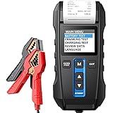 TT TOPDON batterietester 12V&24V 100-2000CCA Autobatterietester Professional, mit eingebautem Thermodrucker für PKW-LKW ATV Auto Boot, BT300P-DE