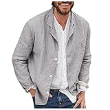koperras Herren Hemd Langarm Baumwolle Leinenhemd Freizeithemd Shirt Regular Fit Langarmshirt Atmungsaktiv Slim Fit Bluse B
