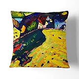 Houses at Murnau by Wassily Kandinsky Kissen und Bezug für Sofa / Stuhl, 40 x 40