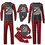 Weihnachts-Pyjama Familie Kuschelig-Weihnachten-Schlafanzug Rentier-Kariert-Hausanzug Freizeitanzug: Baby Kind Männer Frauen Weihnachten Pyjama Lässig Nachthemd Christmas Homew