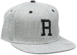 MSTRDS Unisex Letter Snapback R Baseball Cap, R Heather Grey, Larg