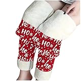 Damen Winter Leggings Gefüttert Sport Thermo High Waist Mit Weihnachten Muster Winterleggins Für Damen Winter Lang Strump
