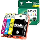 Greensky Kompatibel 903XL Multipack-Druckerpatronen für HP 903 903XL Patronen für Officejet Pro 6950 6960 6970 All-in-One Drucker (4er-Pack, Neuester Chip)