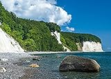 CALVENDO Kreidefelsen-Insel Rügen, Poster DIN A2 quer, Bilder, Kunstdruck, Wandbild, Wanddeko, Prints ohne R