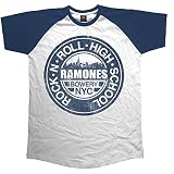 Rockoff Trade Herren Ramones Bowery NYC Raglan T-Shirt, Weiß, XL