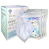 QZY - FFP2 Maske Schachtel à 20 Stück Masken Mit Gummiband und anpassbarem Nasenbüge 5 Filtrationsschichten, FFP2 Masken Mundschutz, Atemschutzmask