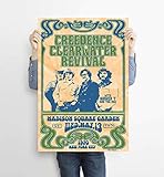 LKY Creedence Clearwater Revival Poster, Rockband Creedence Konzert-Poster, Druck, moderne Heimdekoration, Leinwand-Kunstdruck, Wanddekoration, Wandkunst (20,3 x 30,5 cm, ohne Rahmen)