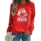HCFKJ Damen Langarmshirt There's Some Houses In This House Drucken Rundhals Langarm Oberteil Winter Casual Sweatshirt Pullover Streetw