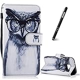 Slynmax Leder Schutzhülle Kompatibel mit Samsung Galaxy S7 Tasche Flip Case Schutzhülle mit von Handyhüllen Ledertasche Wallet Brieftasche Tasche Stand für Samsung Galaxy S7,Brille E