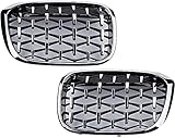 ZNBLLH Kühlergitter Frontstoßstange Diamond Racing Grille Für B-Mw X3 G01 2018 2019 2020 Nierengrill Meteor Style Ersatzgitter Autozubehör (Color : Silver)