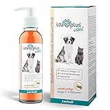 Ida Plus - Premium Lachsöl in Lebensmittelqualität für Tiere - 200 ml Pumpflasche - Hunde und Katzen - Omega -3 & 6 Fischöl - Made in Germany - Vitamin D, A und E - B