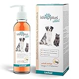 Ida Plus - Premium Lachsöl in Lebensmittelqualität für Tiere - 200 ml Pumpflasche - Hunde und Katzen - Omega -3 & 6 Fischöl - Made in Germany - Vitamin D, A und E - B