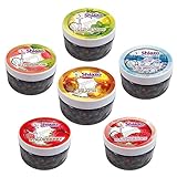 Shiazo Dampfsteine Shisha Steam Stones Mixed Pack, 6 Sorten Wasserpfeife Stein Granulat Nikotinfreier Tabak