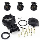 Senteen Anhänger Stecker 3 Pcs 13 Polige Steckdose Anhängerkupplung Adapter Adapter Pkw Anhänger Für Wohnwagen & Wohnmobile Steck