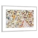 artboxONE Poster mit Rahmen Silber 30x20 cm Red and Orange Mosaic von amini54 - g