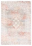 Carpeto Rugs Ethno Vintage Teppich - Kurzflor - Weich Teppich für Wohnzimmer, Schlafzimmer, Esszimmer - ÖKO-TEX Wohnzimmerteppich - Teppiche - Creme Lachsfarben 1 - 80 x 150