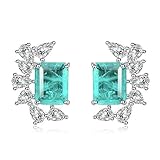 Massives Silber 925 Schmuck Paraiba Turmalin Edelstein Ohrstecker für Frauen Hochzeit Cocktail Party Ohrring