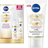 NIVEA Cellular Luminous 630 Tagespflege Fluid + Intensiv Serum Set, Gesichtspflege Set reduziert die 3 Typen von Pigmentflecken + Luminous Anti-PigmentfleckenHand Creme 50