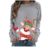 Weihnachtskleid Shirt Damen Langarm elegant Tunika Damen Langarm knitterfreie Bluse Damen top tiefer Ausschnitt Pullover, Royalblau Shop online Damen Sweatshirt Damen Bluse schwarz D