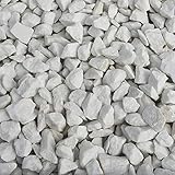 Stones Garden Stein Thasos White Splitt 16-32mm 20 KG Marmorkies Weiss Gartenkies Zierk