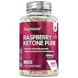 Raspberry Ketone Pure - 1200mg pures Himbeer Keton pro Tagesmenge - 180 Himbeer Kapseln - Natürliche & Geprüfte Zutaten - Vegan & Vegetarisch - Mit reinem Himbeerfruchtextrakt - Von WeightW