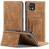 QHOHQ Hülle für Samsung Galaxy A22 5G (Nicht Galaxy A22 4G),[Intelligente Ständer] [Premium Leder] [Handyhülle mit Kartenhalter] Magnetisch Flip Case Schutzhülle für Samsung A22 5G-B