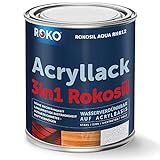 Acryl-Buntlack ROKOSIL - 0,7 Kg in Grün - Seidenmatt - Wetterfest für Außen & Innen - 3in1 Grundierung & Deckfarbe - Premium Acryllack - Lack für fast alle Oberflächen - Langlebig & Rob