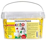 Eberhard Faber 570103 - EFAPlast Kids Modelliermasse in weiß im praktischen Eimer, Inhalt 3 kg, lufthärtend, tonähnlich, kreatives Bastelvergnügen für kleine und große Kü