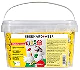 Eberhard Faber 570103 - EFAPlast Kids Modelliermasse in weiß im praktischen Eimer, Inhalt 3 kg, lufthärtend, tonähnlich, kreatives Bastelvergnügen für kleine und große Kü