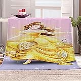 Prinzessin Belle Kuscheldecke 180x200cm Flauschige Flanell Fleece 3D Muster Kinder babydecke Mikrofaser Decke Bett überwurfdecke Wohndecke Plaid Outdoor Decke Winter Warm Sofadeck