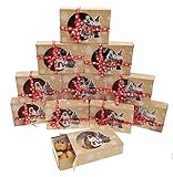 12 Stück Weihnachten Geschenkbox Schachtel für Süßigkeiten keks Plätzchen Weinachten Box Xmas Geschenkkarton mit Sichtfenster für Weihnachten Geschenk Keksverpackungen Weihnachtsdek