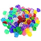 100 Stücke acryl diamanten bunt, Acryl Diamant Edelsteine Juwelen Piraten Edelsteine Schatz Juwelen Truhenjagd Gastgeschenke Mehrfarbige Acryl Große Edelsteine fü