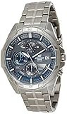 Casio Edifice Herren-Armbanduhr Quarz grau ionenplattiert Edelstahl Chronograp