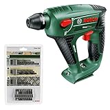 Bosch Akku Bohrhammer UneoMaxx (1 Akku, 18 Volt System, 10 mm Bohr-Ø Beton, im Koffer) + Bosch 19tlg. Uneo Mixed-Set (Zubehör für Uneo)